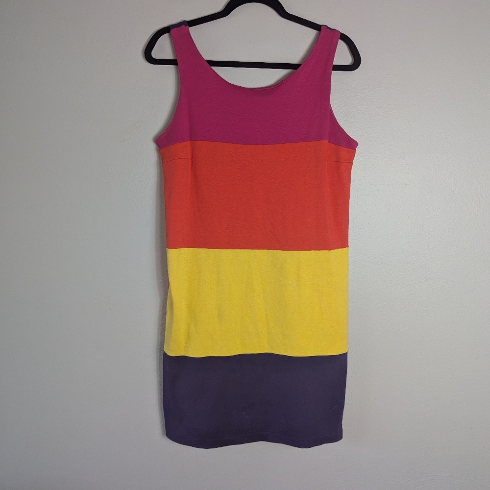 L The Limited Vintage 90s Mod Colorblock Sheath Dress